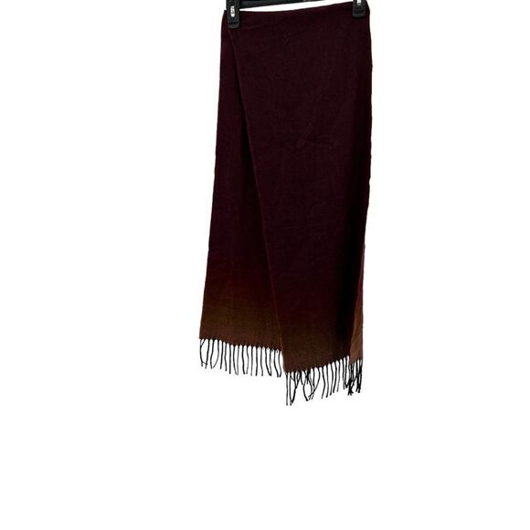 Cashmere Red/Orange Ombre Scarf Made in Scotland Scottish 100% Cashmere Unisex - Picture 11 of 16